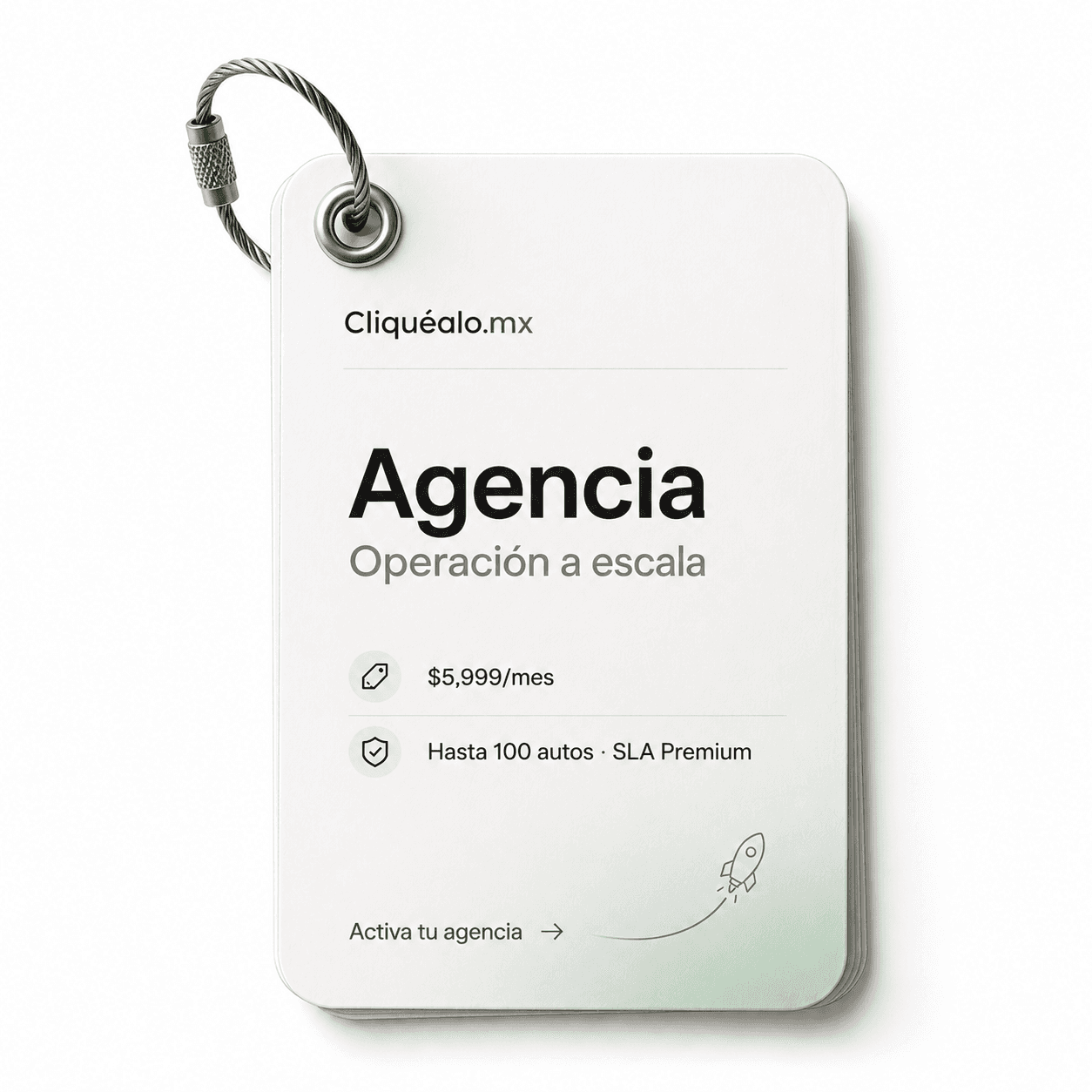 Etiqueta del paquete Agencia de Cliquéalo