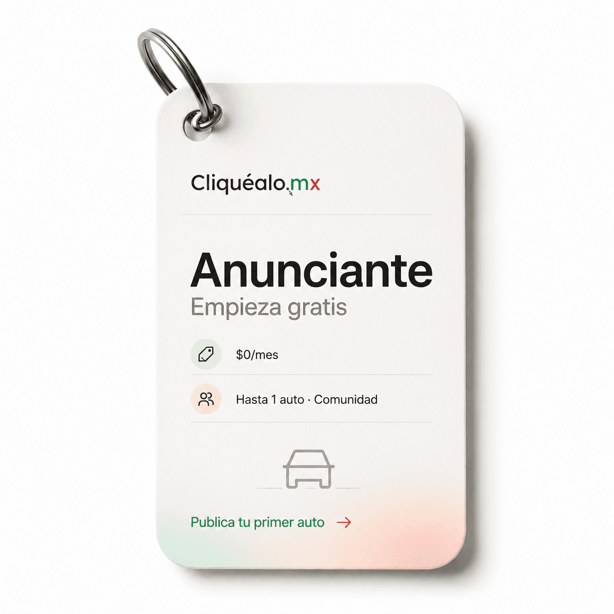 Etiqueta del paquete Anunciante de Cliquéalo